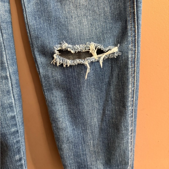Madewell Light Blue Distressed Denim Overalls - Picture 8 of 9